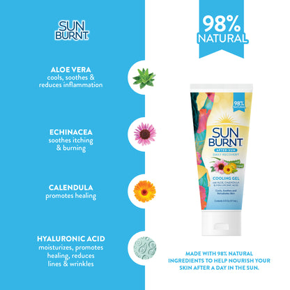 SunBurnt Sun Recovery Advanced After Sun Gel, 6 oz.